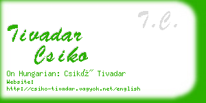 tivadar csiko business card